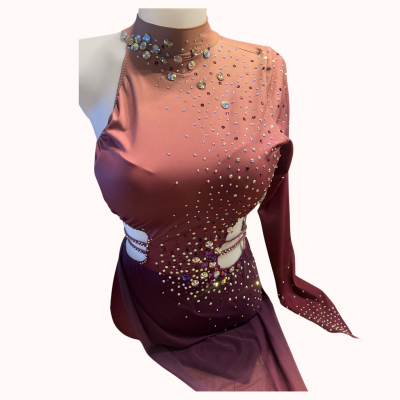 justaucorps dégradé violet beige - le coin paillettes