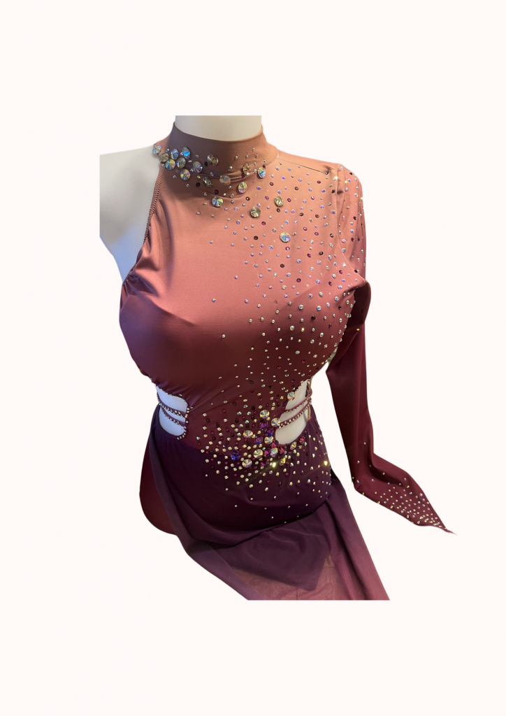 justaucorps dégradé violet beige - le coin paillettes