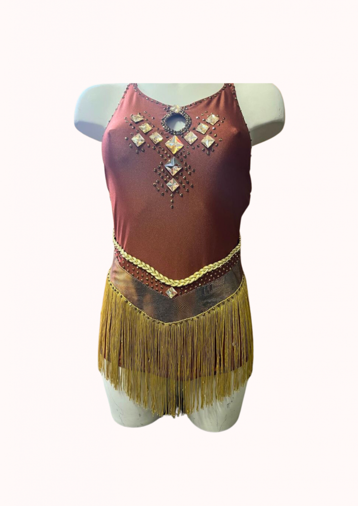 justaucorps marron doré - le coin paillettes