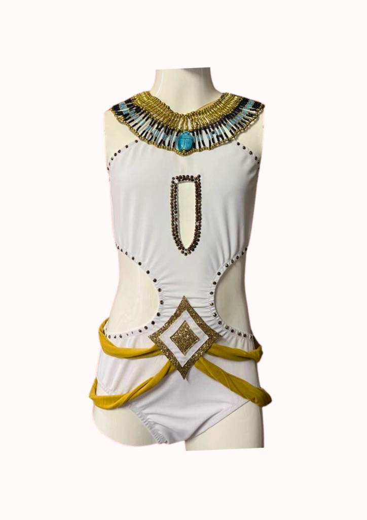 justaucorps équipe blanc-doré - le coin paillettes