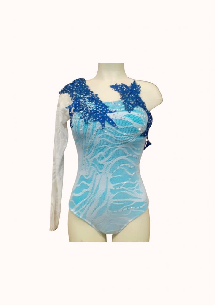 justaucorps bleu - Le coin paillettes