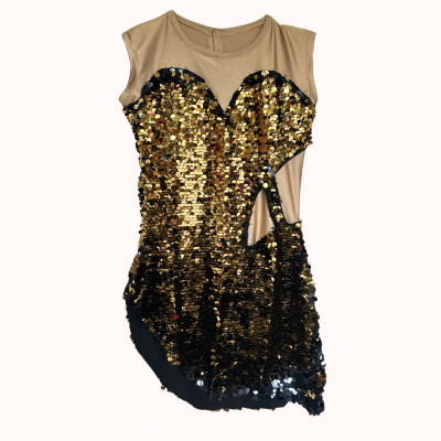 Justaucorps sequins dorés