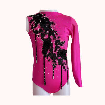 justaucorps noir et rose