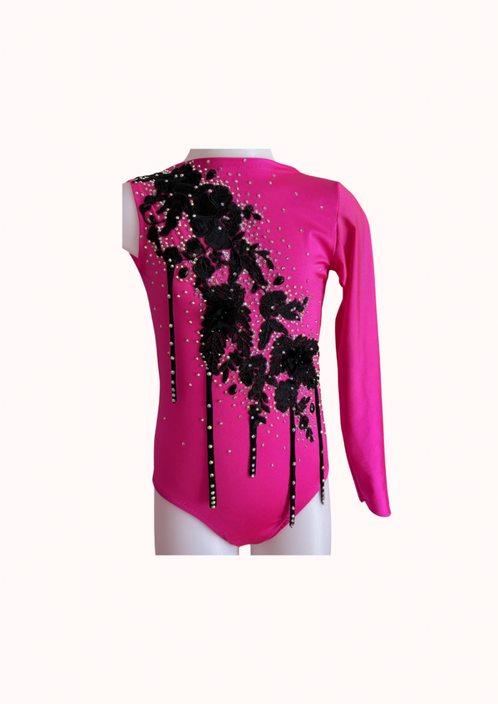 justaucorps noir et rose