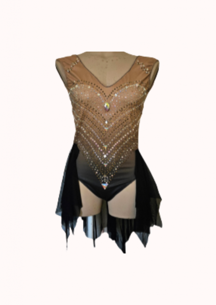 justaucorps dégradé beige et noir