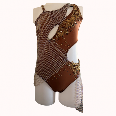Justaucorps duo or et marron
