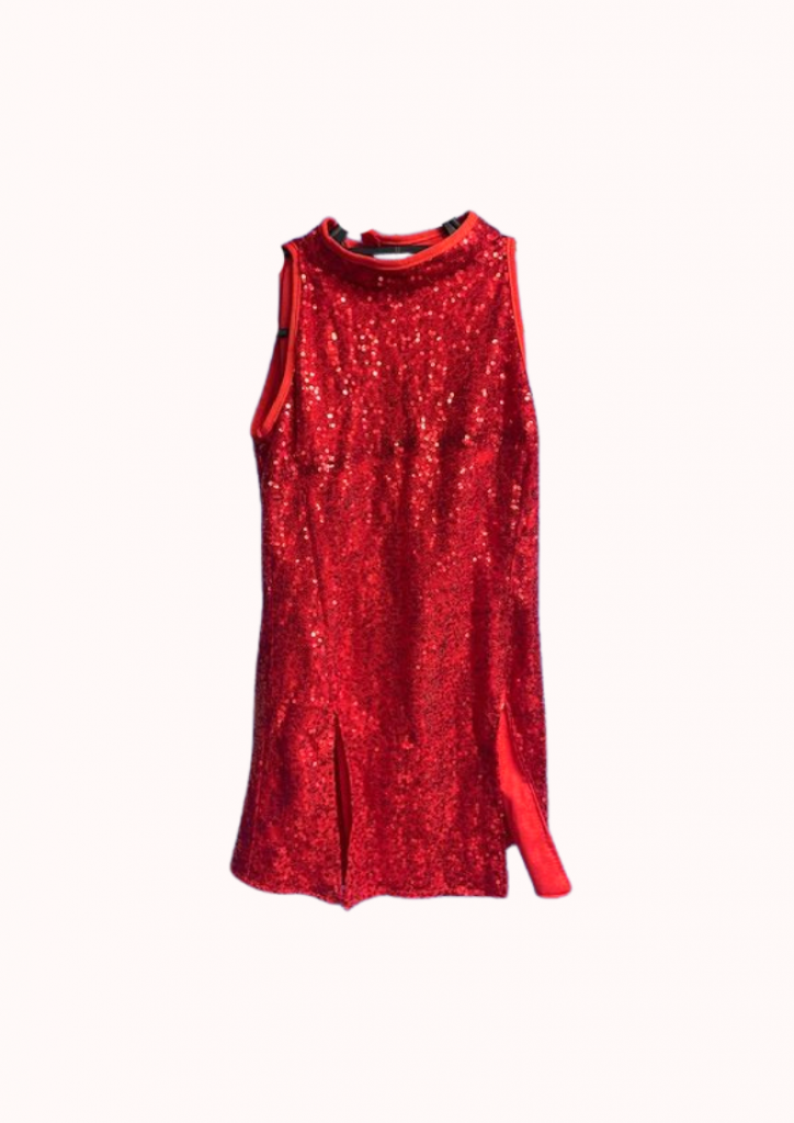 justaucorps paillettes rouge