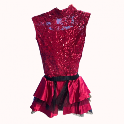 justaucorps paillettes bordeaux