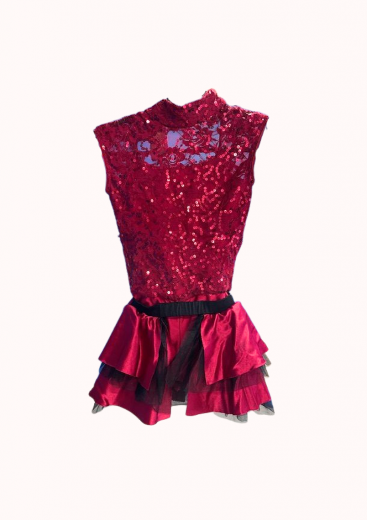 justaucorps paillettes bordeaux