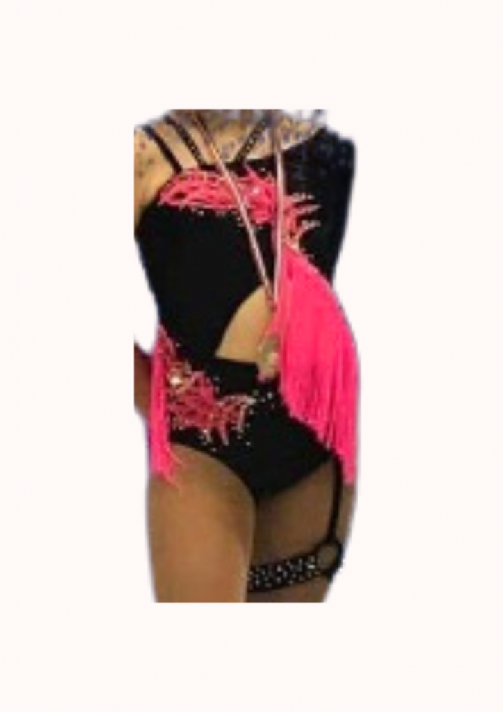 justaucorps frange fluo