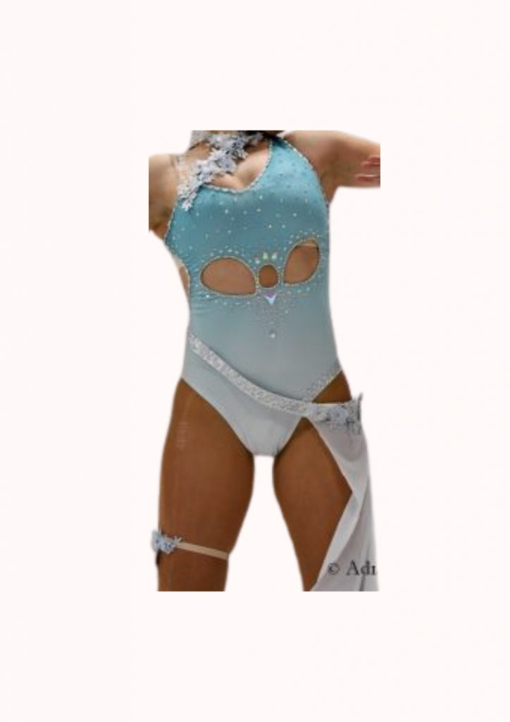 Justaucorps dégradé bleu et blanc